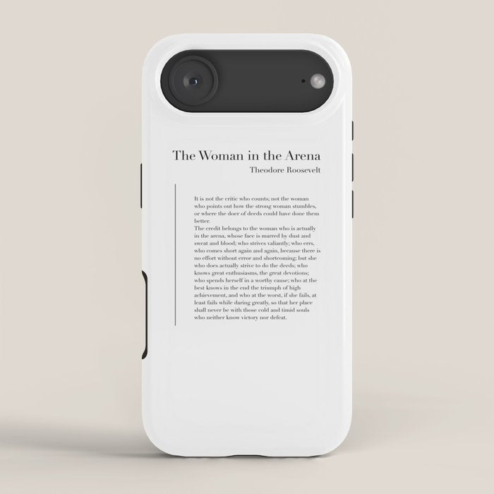 The Woman in the Arena by Theodore Roosevelt iPhone Case Gallery Image 2