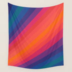Sacred Geometric Stripes: Retro 80s Edition Wall Tapestry Gallery Image 4