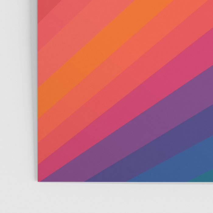 Sacred Geometric Stripes: Retro 80s Edition Poster Gallery Image 3