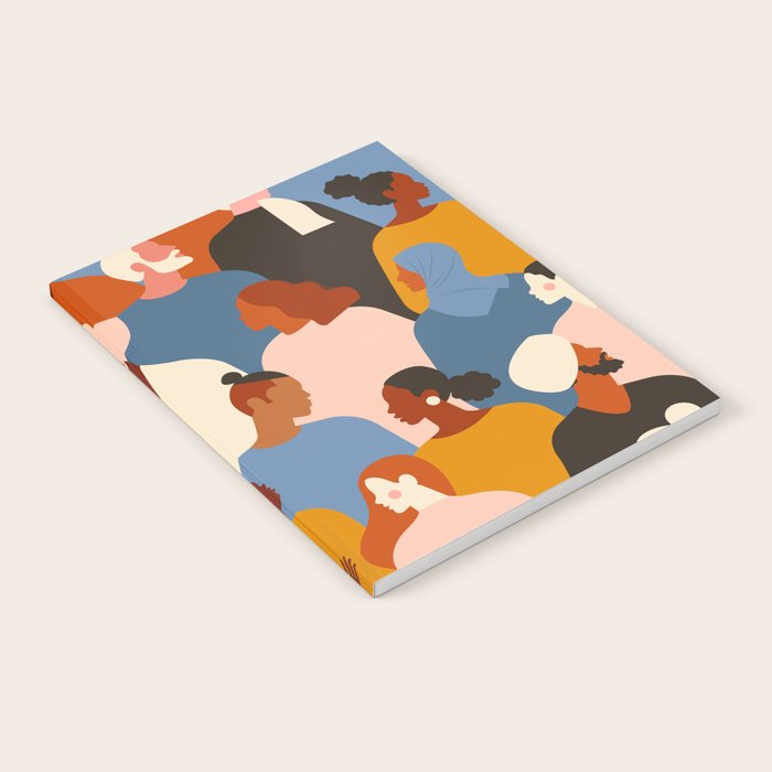 Diverse group of stylish people standing together. Notebook Gallery Image 1
