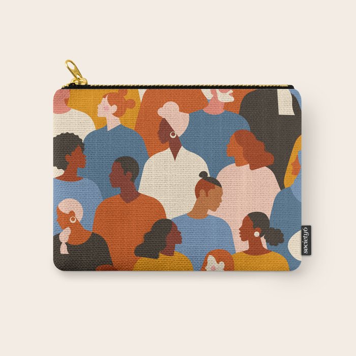 Diverse group of stylish people standing together. Carry All Pouch Gallery Image 1