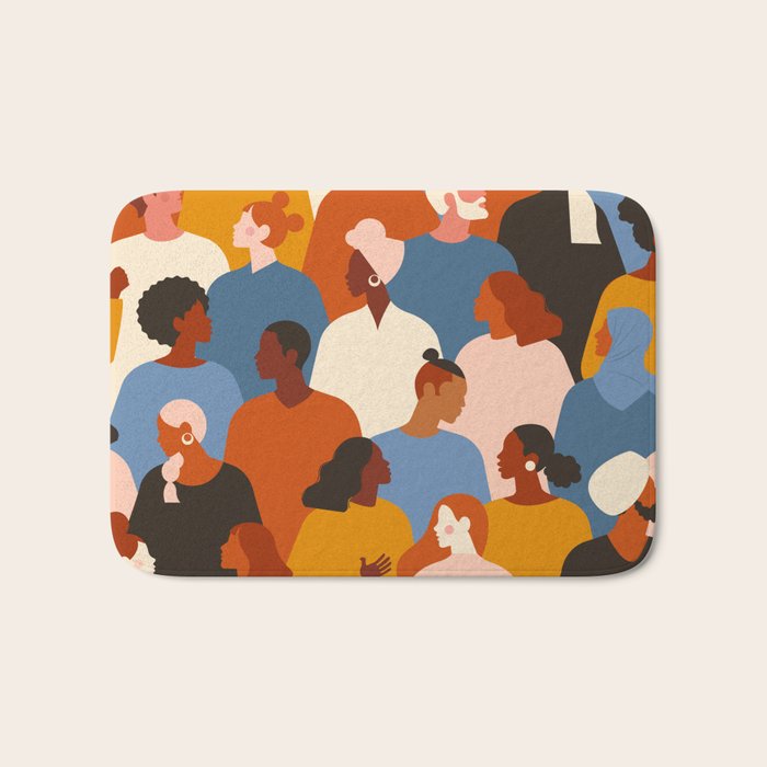 Diverse group of stylish people standing together. Bath Mat Gallery Image 1