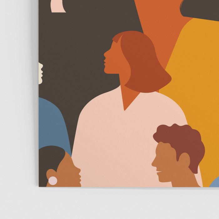 Diverse group of stylish people standing together. Poster Gallery Image 3