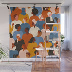 Diverse group of stylish people standing together. Wall Mural Gallery Image 1