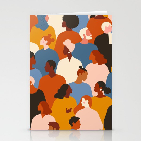 Diverse group of stylish people standing together. Stationery Card Gallery Image 2