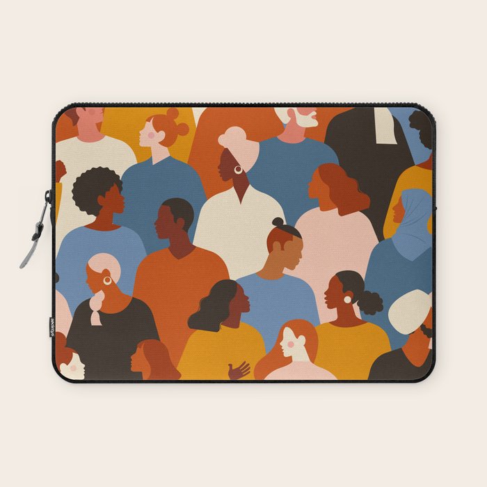 Diverse group of stylish people standing together. Laptop Sleeve Gallery Image 1