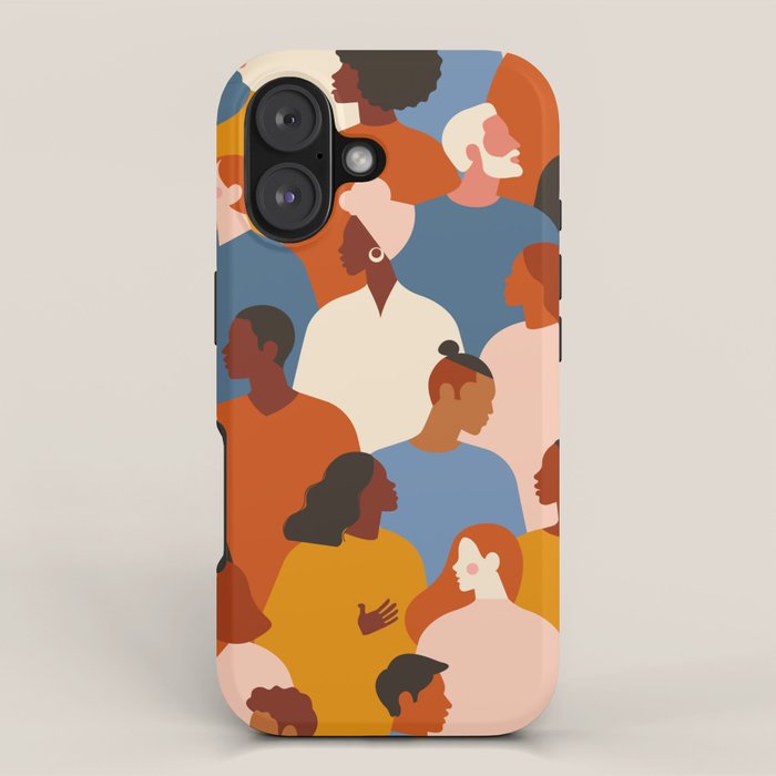 Diverse group of stylish people standing together. iPhone Case Gallery Image 1