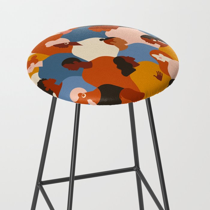 Diverse group of stylish people standing together. Stool Gallery Image 2