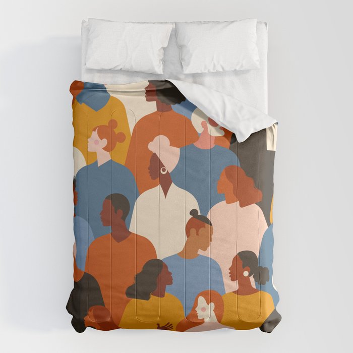 Diverse group of stylish people standing together. Comforter Gallery Image 6