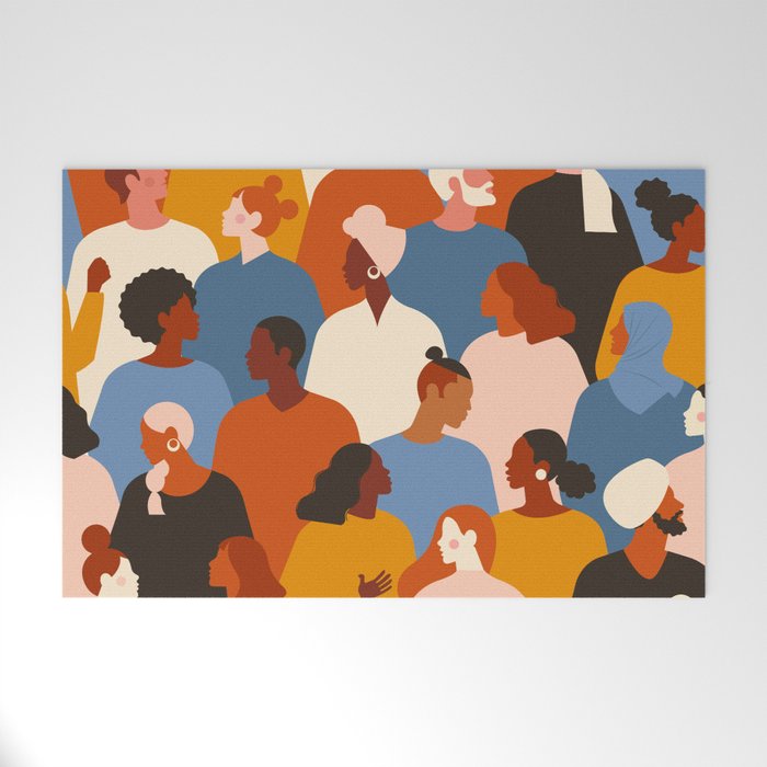 Diverse group of stylish people standing together. Welcome Mat Gallery Image 1
