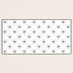 Black and white retro love heart cartoon pattern Desk Mat Gallery Image 3
