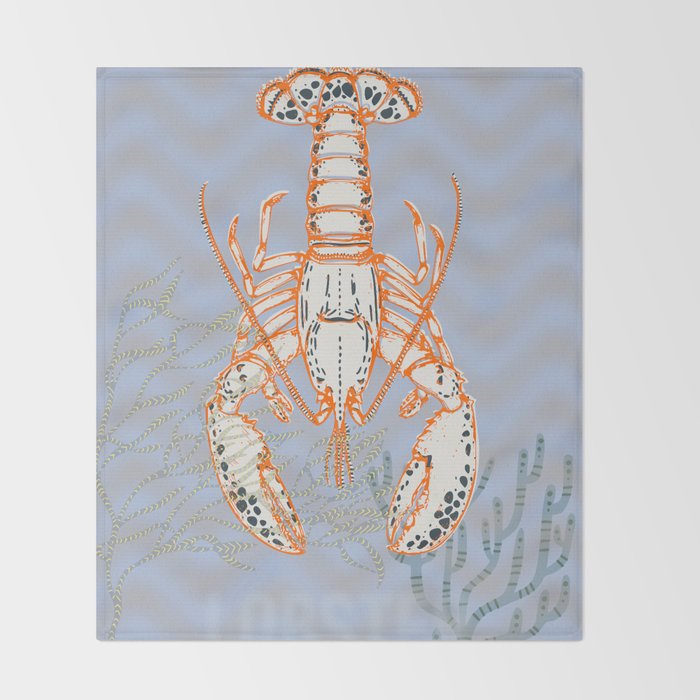 Sea life lobster Neptune's joy Throw Blanket Gallery Image 2