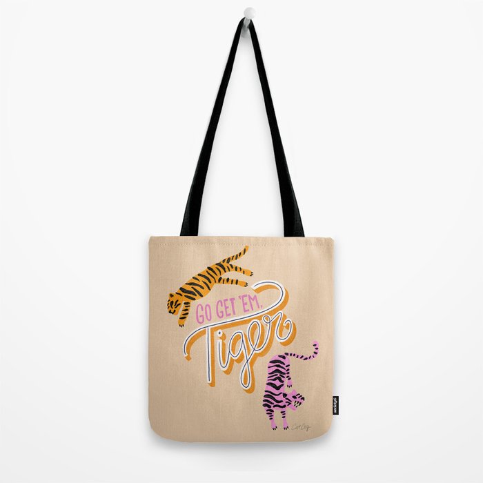 Go Get 'Em Tiger - Melon Tote Bag Gallery Image 2