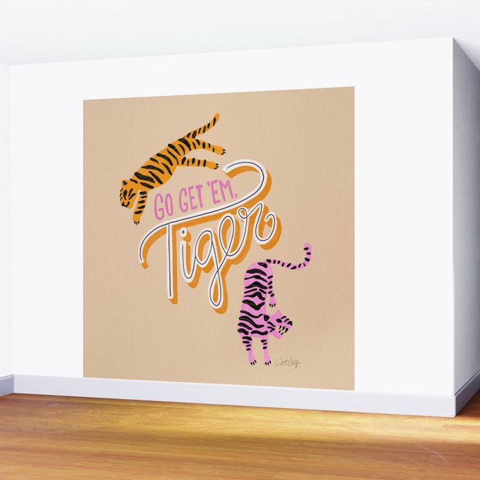 Go Get 'Em Tiger - Melon Wall Mural Gallery Image 2