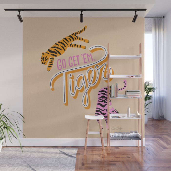 Go Get 'Em Tiger - Melon Wall Mural Gallery Image 1