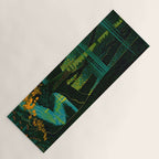 Magical Dark Fantasy Forest Woodblock Yoga Mat Gallery Image 1