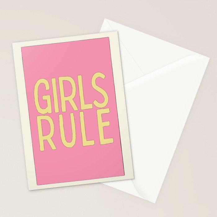 Girls Rule Stationery Card Gallery Image 2