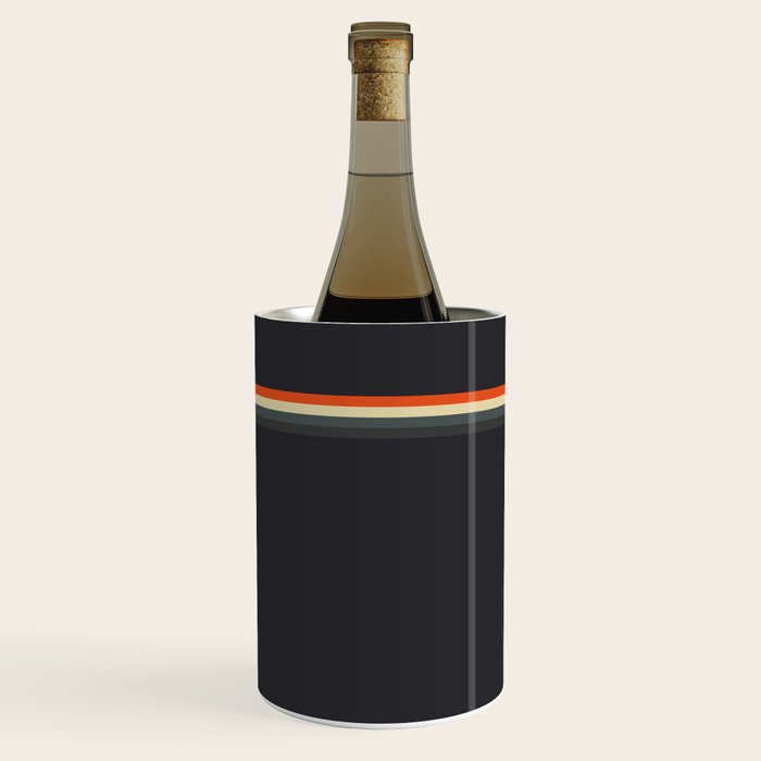 Fujitaka - Classic Dark Retro Stripes Wine Chiller Gallery Image 1