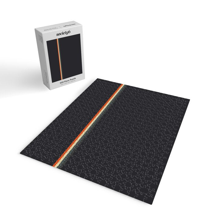 Fujitaka - Classic Dark Retro Stripes Jigsaw Puzzle Gallery Image 2