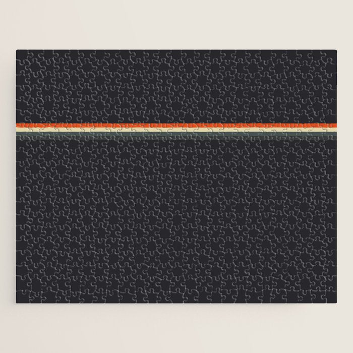 Fujitaka - Classic Dark Retro Stripes Jigsaw Puzzle Gallery Image 1