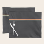 Fujitaka - Classic Dark Retro Stripes Placemat Gallery Image 1