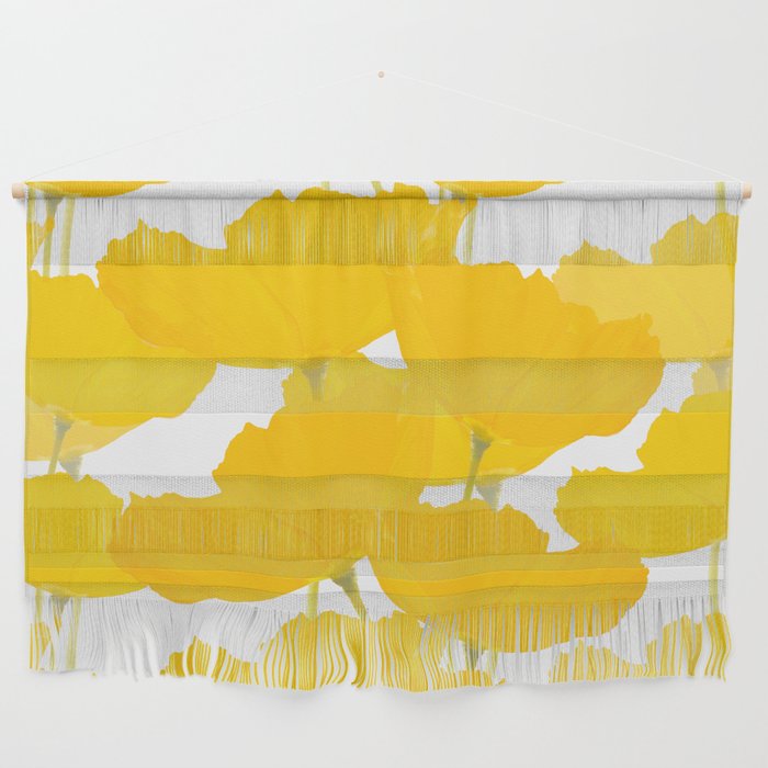 Yellow Mellow Poppies On A White Background #decor #society6 #buyart Wall Hanging Gallery Image 1