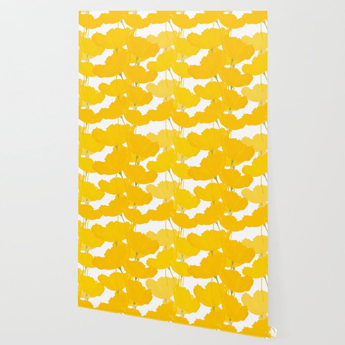 Yellow Mellow Poppies On A White Background #decor #society6 #buyart Wallpaper Gallery Image 2
