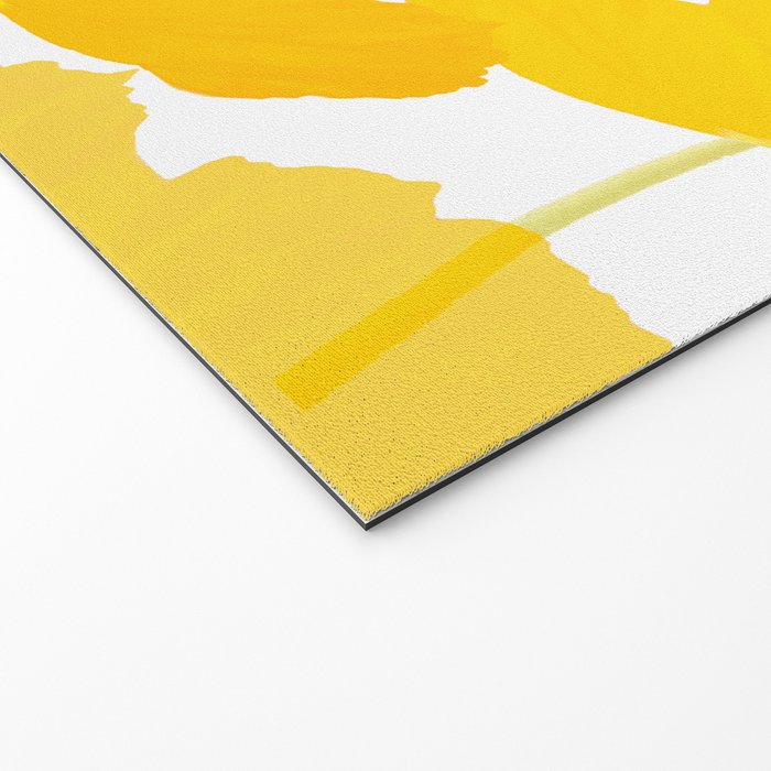 Yellow Mellow Poppies On A White Background #decor #society6 #buyart Welcome Mat Gallery Image 2