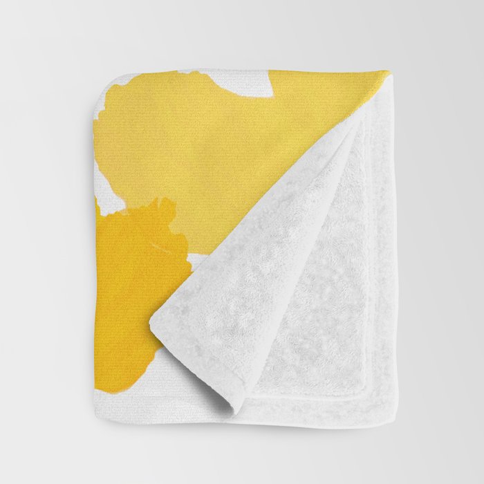 Yellow Mellow Poppies On A White Background #decor #society6 #buyart Throw Blanket Gallery Image 3