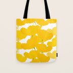 Yellow Mellow Poppies On A White Background #decor #society6 #buyart Tote Bag Gallery Image 1