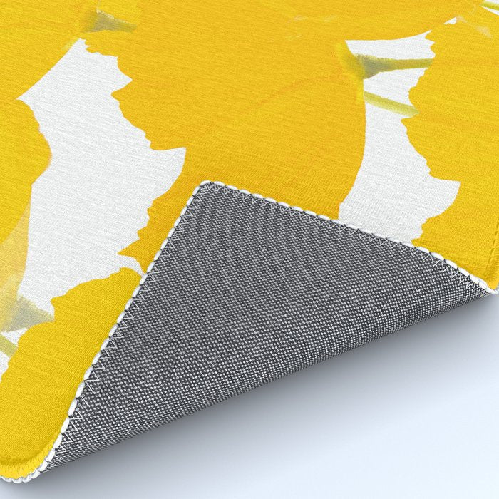 Yellow Mellow Poppies On A White Background #decor #society6 #buyart Rug Gallery Image 4