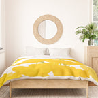 Yellow Mellow Poppies On A White Background #decor #society6 #buyart Duvet Cover Gallery Image 3