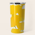 Yellow Mellow Poppies On A White Background #decor #society6 #buyart Travel Mug Gallery Image 1