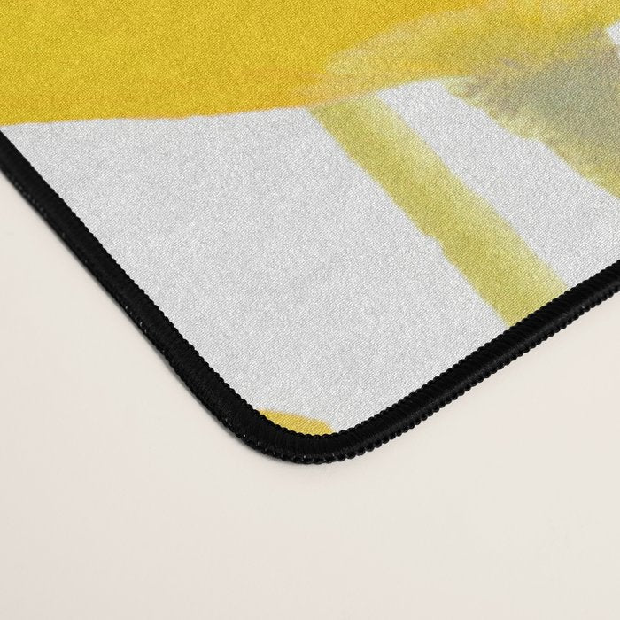 Yellow Mellow Poppies On A White Background #decor #society6 #buyart Desk Mat Gallery Image 4