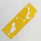 Yellow Mellow Poppies On A White Background #decor #society6 #buyart Yoga Mat Gallery Image 1