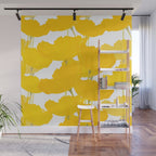 Yellow Mellow Poppies On A White Background #decor #society6 #buyart Wall Mural Gallery Image 1