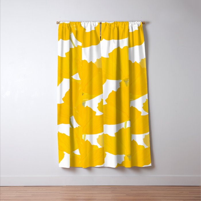 Yellow Mellow Poppies On A White Background #decor #society6 #buyart Window Curtain Gallery Image 3