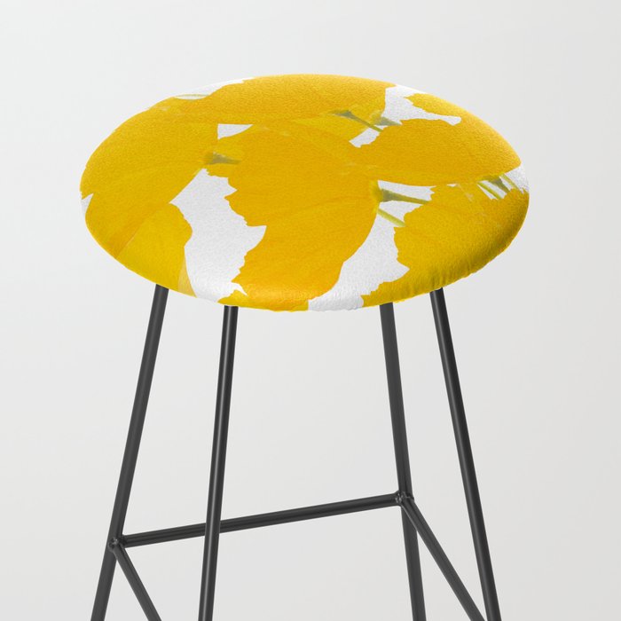 Yellow Mellow Poppies On A White Background #decor #society6 #buyart Stool Gallery Image 2