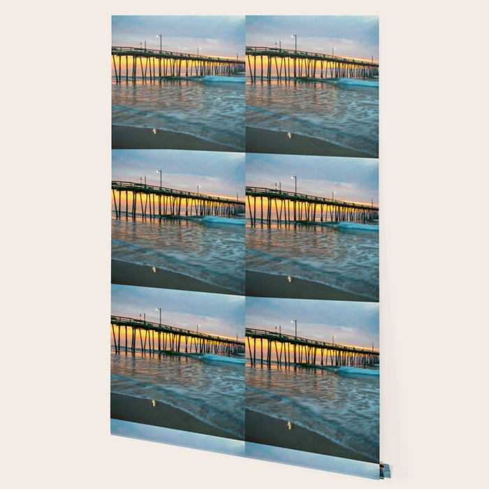 Beach Pier Sunrise Ocean Outer Banks Nags Head North Carolina Print Wallpaper Gallery Image 2