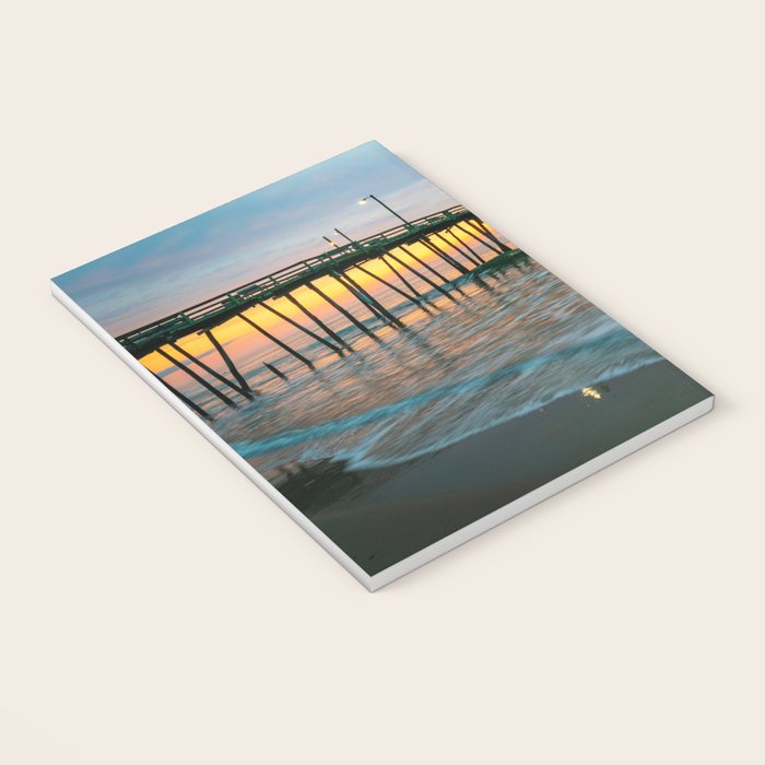 Beach Pier Sunrise Ocean Outer Banks Nags Head North Carolina Print Notebook Gallery Image 3