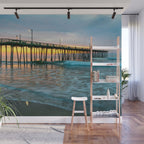 Beach Pier Sunrise Ocean Outer Banks Nags Head North Carolina Print Wall Mural Gallery Image 1