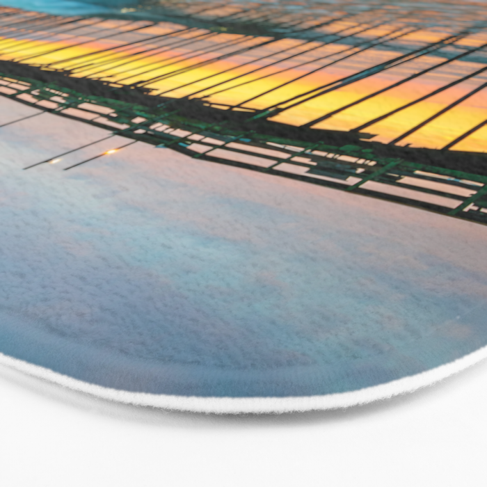 Beach Pier Sunrise Ocean Outer Banks Nags Head North Carolina Print Bath Mat Gallery Image 3