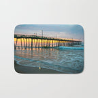 Beach Pier Sunrise Ocean Outer Banks Nags Head North Carolina Print Bath Mat Gallery Image 1
