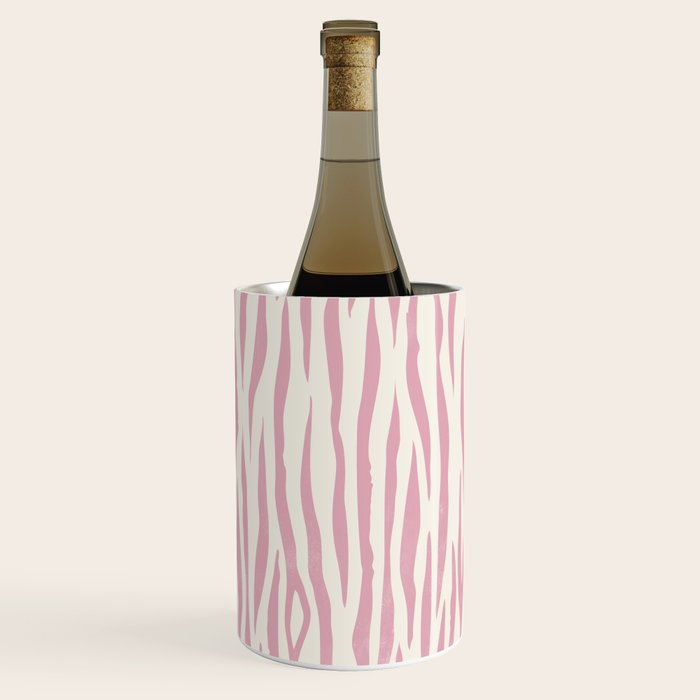 Tiger Stripes In Pink and Cream Wine Chiller Gallery Image 3