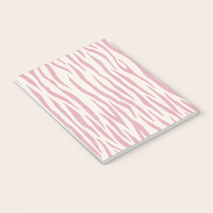 Tiger Stripes In Pink and Cream Notebook Gallery Image 3