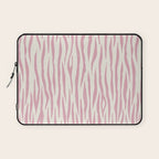 Tiger Stripes In Pink and Cream Laptop Sleeve Gallery Image 1
