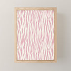 Tiger Stripes In Pink and Cream Mini Art Print Gallery Image 1