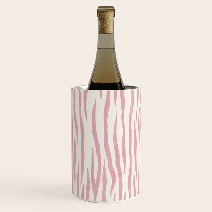 Tiger Stripes In Pink and Cream Wine Chiller Gallery Image 2