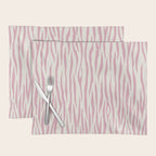 Tiger Stripes In Pink and Cream Placemat Gallery Image 1