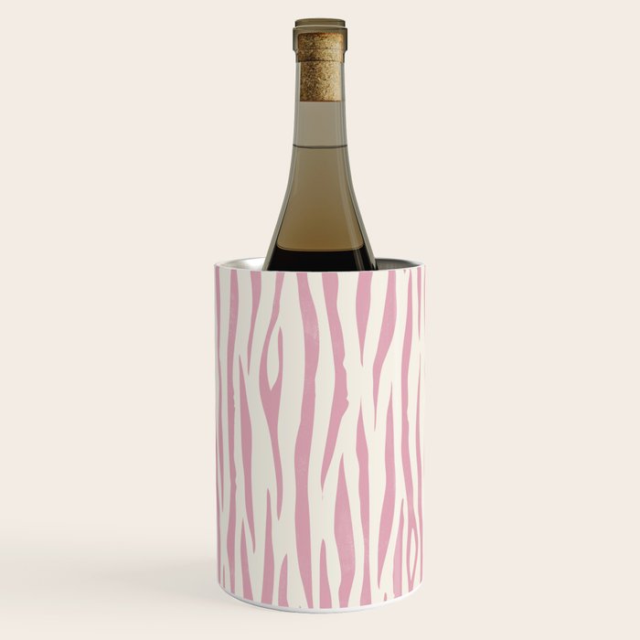 Tiger Stripes In Pink and Cream Wine Chiller Gallery Image 1